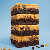 Image of four stacked Killer Brownie Brookie brownies